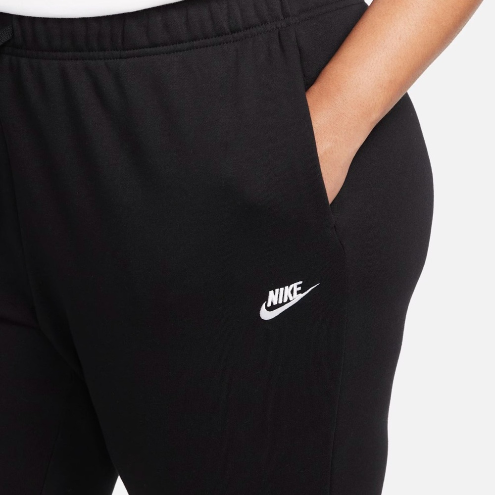 Nike Sportswear Women's Club Fleece Mid-Rise Black Joggers Plus Size 1X NEW - Picture 3 of 8